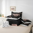 thumbnail image 3 of YST Gaming Full Bedding Sets for Girls Pink Black Gamepad 7 Piece Comforter Set, Geometric Grid Square, 3 of 5