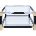 thumbnail image 4 of ACME Table Basse Lafty 54 Pouces avec Plateau en Verre, Blanc Brossé et Noir, 4 of 5