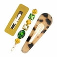 thumbnail image 4 of Kitsch Stackable Hair Clips for Women, Hair Barrettes for Women - 3pcs (Citrine), 4 of 10