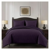 saney Liam Purple King Size Bed in a Bag Comforter Set - 7 Pieces Coin Pattern Lightweight Comforter with Bed Sheets, Pillowcases & Shams Bedding Set for All