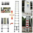 thumbnail image 4 of Telescopic Ladder 12FTAluminum Extension Ladder 3.8M Multi Purpose Ladder Anti-Slip Rubber Feet for Home Clean Household Daily Decorate Replace Bulb (330 Lb Capacity/150 kg ), 4 of 7