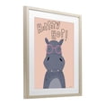 thumbnail image 2 of Stupell Industries Eclectic Hippity Hop Hippo Birch Framed Print Under Glass, 13 x 16, by Rachel Nieman, 2 of 8