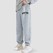Boys Size 12 Pants Boys Fleece Pants Boys Fleece Athletic Sweatpants Kids Active Jogger Pants Running Jogging Pants with Pockets Light Gray 10-12 Years