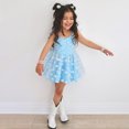 thumbnail image 1 of Txlixc, vestido de princesa para niñas pequeñas, vestido de tirantes sin mangas con estampado de margaritas, vestido informal de verano con tirantes finos y tutú de malla Txlixc  Moda, 1 of 8