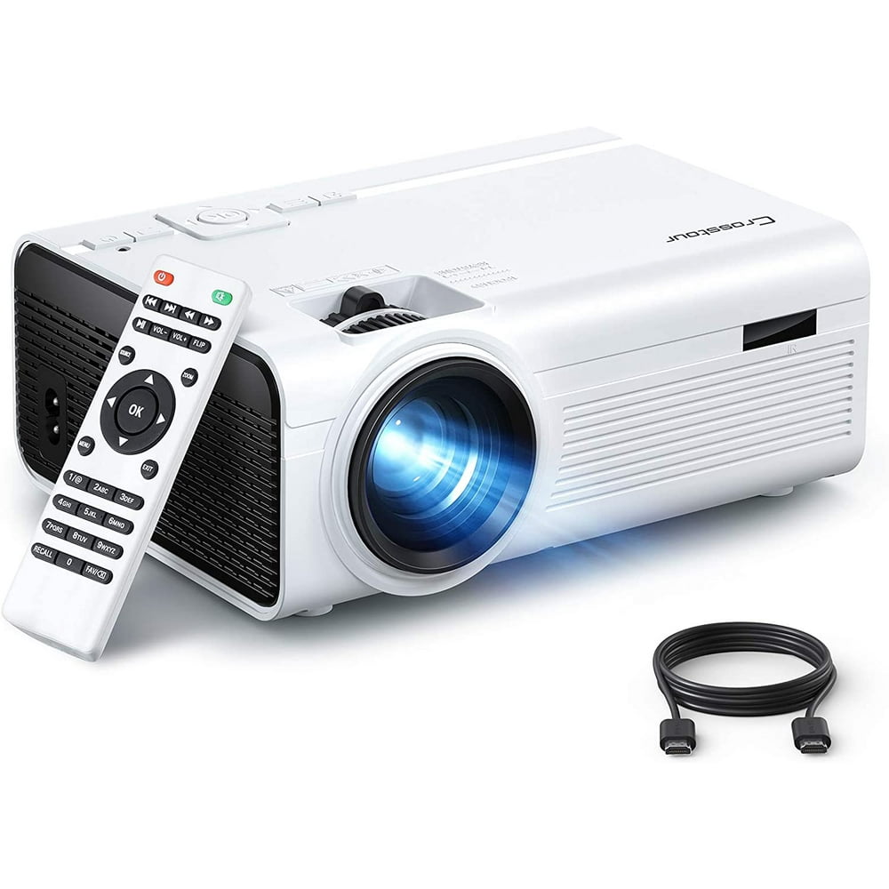 Mini Projector, Crosstour Portable Movie Projector Support 1080P Home