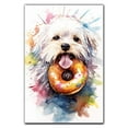 thumbnail image 3 of Cotonde Tulear Dog Canvas Wall Art,Pet Canvas Painting Puppy Artwork,Colorful-Watercolor Original Artwork Print For Bedroom, Bathroom Wall Art decor, 3 of 6
