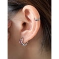 thumbnail image 3 of Cubic Zirconia Small Hoop Earrings 925 Sterling Silver Plated Hypoallergenic CZ Mouse Cute Cartilage Huggie Hoops for Women 16G Piercing Ear Stud, 3 of 11