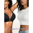 thumbnail image 5 of Front Closure Bras for Women Wireless Racerback Bra No Underwire Seamless Push Up T-Shirts Bras Supportive Womens Bralettes, 5 of 5