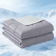 thumbnail image 2 of Exclusivo Mezcla Cooling Comforters Queen Size Grey, Lightweight Summer Blanket for Hot Sleepers, Soft Breathable Cool Bedding Duvet for Night Sweats, 90"x90", 2 of 9