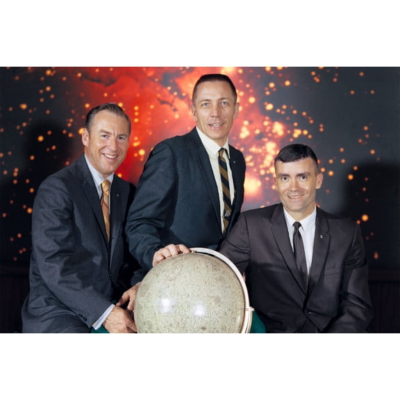 24x36 gallery poster, Apollo 13 lunar landing mission prime crew