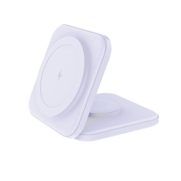 3-in-1 Portable Magnetic Wireless Charger Foldable for iPhone iWatch Airpods,white