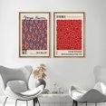 thumbnail image 4 of IDEA4WALL Framed Canvas Print Wall Art Set Blue Red Dots by Yayoi Kusama Fine Art Japanese Geometric Wall Decoration Classic Abstract Artwork for Living Room, Bedroom, Office - 24"x36"x2 Natural, 4 of 5