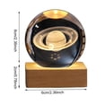 thumbnail image 4 of Cristal Pequeña Grabada en 3D Carga USB para (Saturnos), 4 of 6