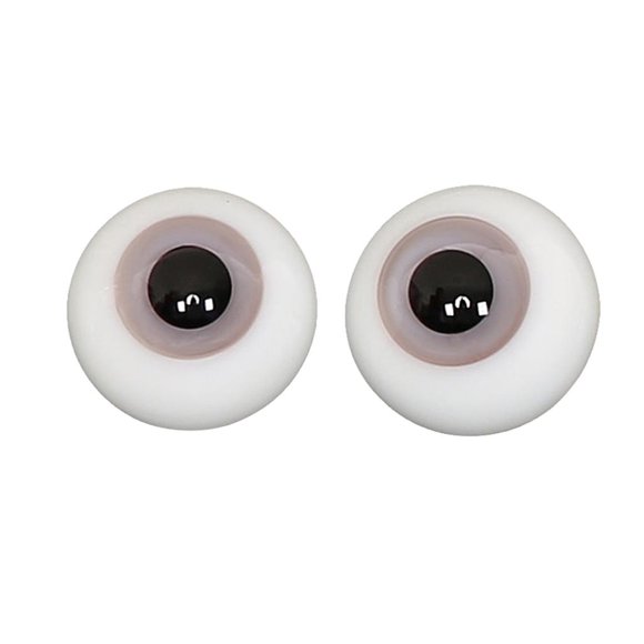 Tachiuwa Boules d'Oeil de Poupée 6 mm Yeux Ronds en Verre pour Bricolage Fabrication de Poupées Artisanat Gris Fumé Stylea-Gris Fumé