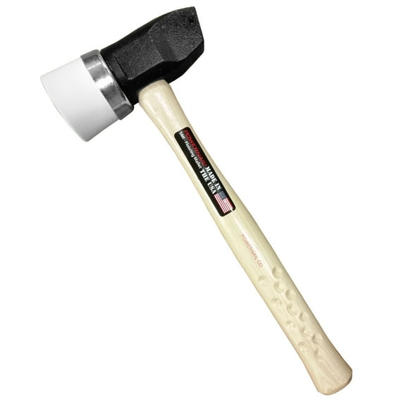 Powernail 5MI White Rubber Weighted Mallet Hammer for Flooring Nailers and Staplers
