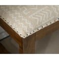 thumbnail image 3 of Ellington U-Leg Upholstered Bench, Natural Frame with Beige and White Aztec Pattern Fabric, 3 of 7