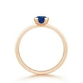 thumbnail image 2 of ANGARA Natural Semi Bezel-Set Sapphire Solitaire Engagement Ring in 14K Rose Gold for Women (Size-5mm) | September Birthstone, Anniversary, Jewelry Gift for Women | Natural Blue Sapphire Ring, 2 of 8