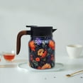 thumbnail image 4 of 2025 New Tea Pot, Stainless Steel Thermal Coffee Carafe with Wooden Hand, Vintage Floral Pattern Tea Thermos, 800ml Thermal Coffee Carafe for Cold Hot Drinks, 4 of 6