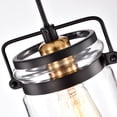 thumbnail image 2 of CHLOE 1 Light Textured Black Mini Pendant Ceiling Fixture 6" Wide, 2 of 3