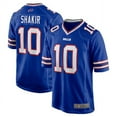 thumbnail image 1 of Youth Buffalo Shakir 10 Blue Player Game Stitched T-shirts Performance Top, X-Large, 1 of 2