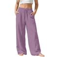 thumbnail image 3 of Rvasteizo Girls Fall Winter Drawstring Wide Leg Pants Straight Leg Loose 3-14Y,5T, 3 of 5