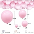 thumbnail image 4 of Kit de arco de guirnalda de globos rosa pastel de 106 piezas, juego de globos de fiesta de látex rosa claro de 5, 10, 12 y 18 pulgadas con tira de globos para bodas, cumpleaños, niñas y bebé, 4 of 5