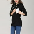 thumbnail image 7 of Breaise Womens Breastfeeding Sweatshirt Slim Nursing Hoodie Sweatshirt Long Sleeves Breastfeeding Maternity Tops Casual Clothes, 7 of 7