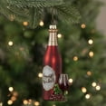 thumbnail image 2 of Northlight 5.75" Red Wine Bottle Glass Christmas Ornament, 2 of 5