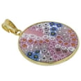 thumbnail image 2 of GlassOfVenice Murano Glass Millefiori Pendant in Gold-Plated Frame 7/8", 2 of 4