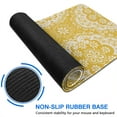 thumbnail image 6 of Long Mouse Pads for Desk,Yellow Ethnic Floral Pattern Desk Mats on Top Of Desks, Desk Mouse Pad Extra Large with 3mm Non-Slip Base and Stitched Edge for Gaming,Office,Work,Home 47.3"x23.6", 6 of 6