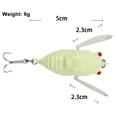 thumbnail image 3 of Anzuelo de plantilla de cebo biónico de plástico 5cm 6g Wobbler cigarra señuelo de pesca duro (luminoso), 3 of 6
