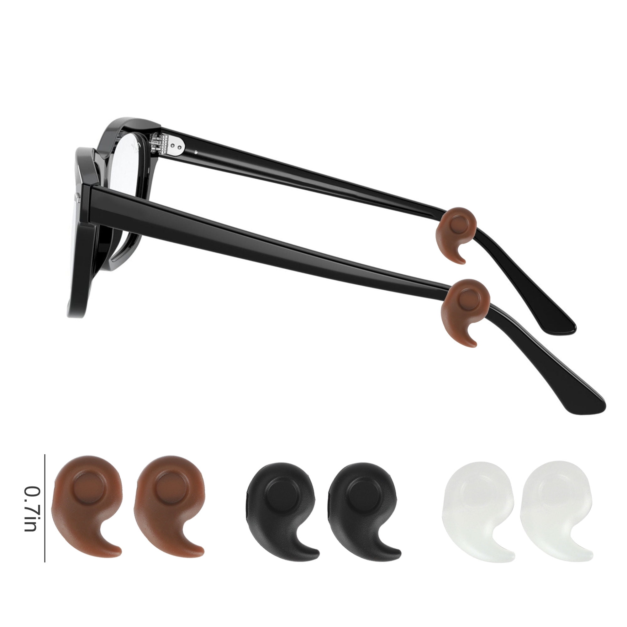 12pairs Silicone Glasses Temple Holders, TSV Anti-Slip Eyeglasses Ear Grip Hooks, Eyewear Retainers and Temple Tips