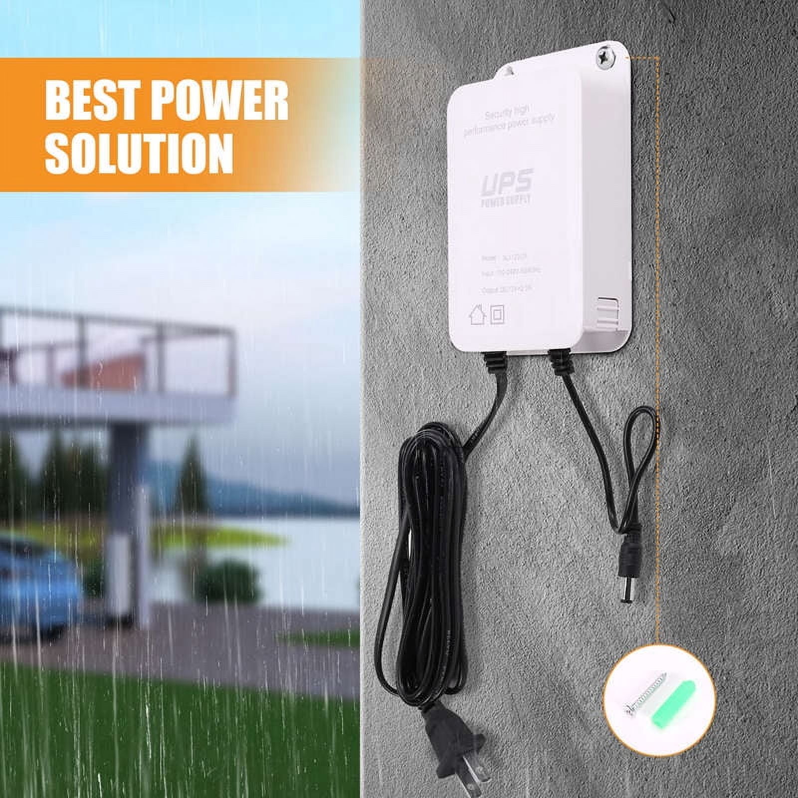 12V-2A Uninterruptible Power Supply UPS Battery Backup Interface, Security Camera UPS Battery Backup Protector US Plug