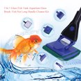 thumbnail image 2 of Practical 5 In 1 Glass Fish Tank Aquarium Glass Brush Fish Net Long Handle Cleaner Gravel Rake Algae Scraper Cleaning Tool, 2 of 7