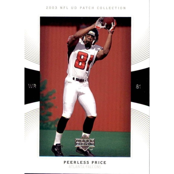 2003 Upper Deck Patch Collection Base #73 Peerless Price Atlanta Falcons Football Patch Near Mint Atlanta Falcons NFL Football Trading Card