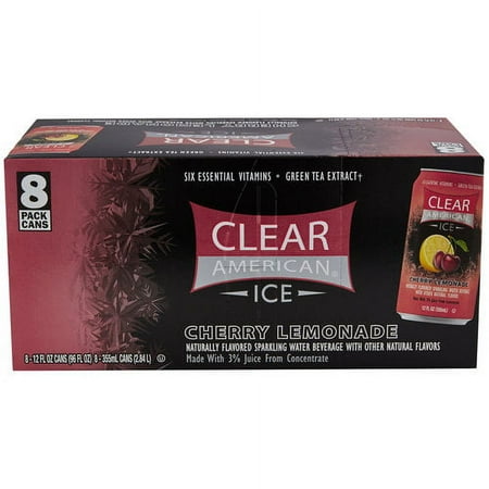 Clear American Ice Cherry Lemonade Sparkling Water, 12 Fl. Oz., 8 Count