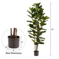 thumbnail image 2 of Pure Garden Set of Two 6FT Artificial Fiddle Leaf Fig Trees with Pots, 2 of 10