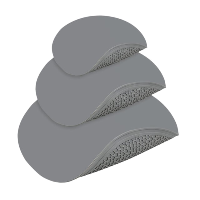 simhoa 3 Pcs Tapis de Micro-Ondes en Silicone Résistant à la Chaleur pour Comptoir de Bol Four Gris