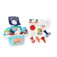thumbnail image 1 of Niños simulación banco de trabajo educativo herramientas juguete mochila 2-en-1 bebé educación temprana preescolar juguetes plegables plástico bebé regalos maquillaje animal azul seitruly FN001325-02, 1 of 7