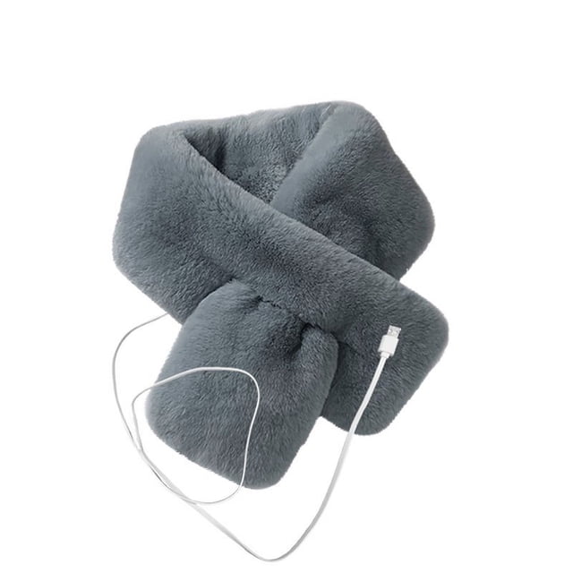 Usb Charge Écharpe Châle Chaleur Cou Chaud Peluche Chauffage Trois Vitesses Réglage Réglable Température