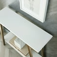 thumbnail image 6 of Leick Home Empiria 30" Wood and Metal Hall Console Table with Shelf, White/Gold, 6 of 13