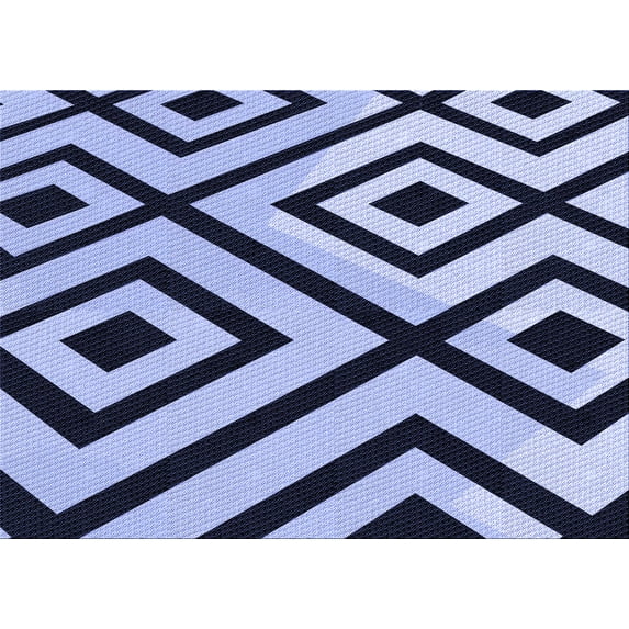 Ahgly Company Machine Washable Indoor Rectangle Transitional Blue Area Rugs, 2' x 3'