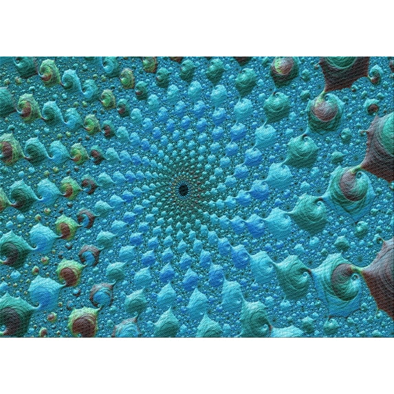 Ahgly Company Indoor Rectangle Patterned Teal Green Area Rugs, 7' x 9'