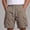 Coffee, variant on COSFO Solid Men Shorts Casual Work Bermuda Shorts Solid Elastic Waist Drawstring Relaxed Fit with Pockets Shorts