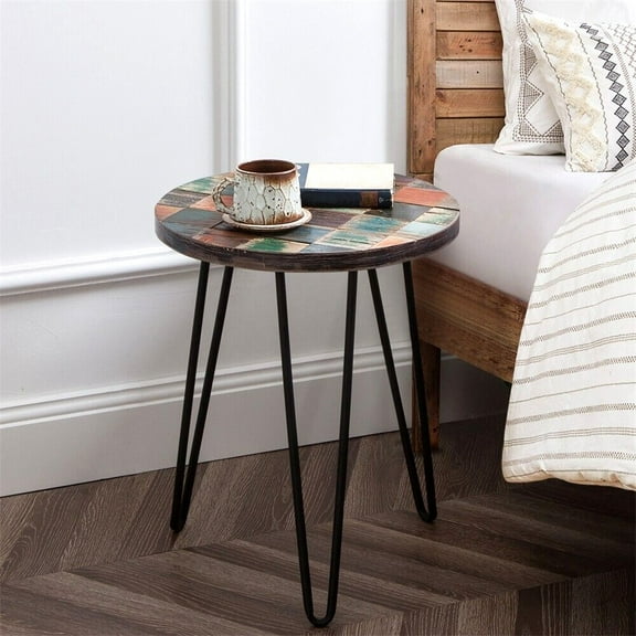 Reclaimed Wood Side End Table for Small Spaces Coffee Table Night Stand