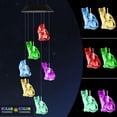 thumbnail image 4 of Solar Powered Color Changing Wind Chime Light, Cute Kitten Design Led Lamp for Patio Yard Garden, Home Decor Aesthetic Waterproof Outdoor Hanging Decor, Easter Decor Outdoor Light, 4.9*25.5in, 4 of 6