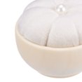 thumbnail image 4 of 2pcs Pin Cushion Wooden Base Needle Pincushion Cute Small Pins Holder with Vertical Wooden Bowl Cream, 4 of 6