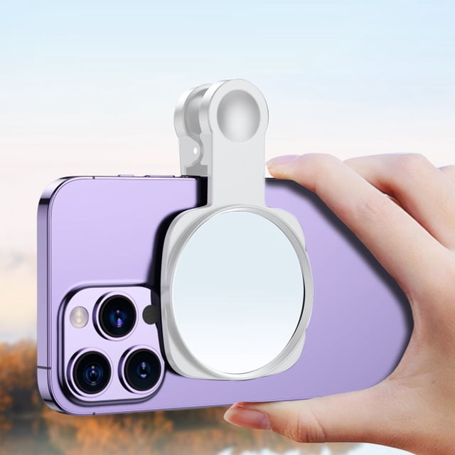 Peggybuy Smartphone Camera Mirror Reflection Clip Set Phone Rear Selfie Mirror Selfie Artifact Reflection Outdoor Lens Mirror for Travel