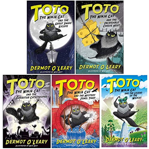 The Toto the Ninja Cat Series 5 Books Set By Dermot O’Leary - Ages 6-10 - Paperback