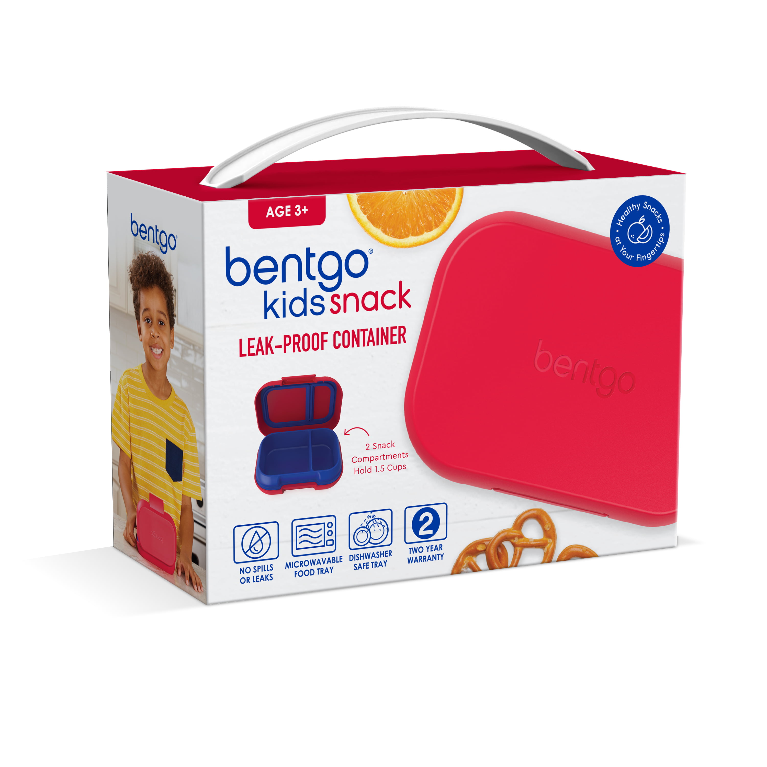 Bentgo Glass Snack Gray – 2 Compartment